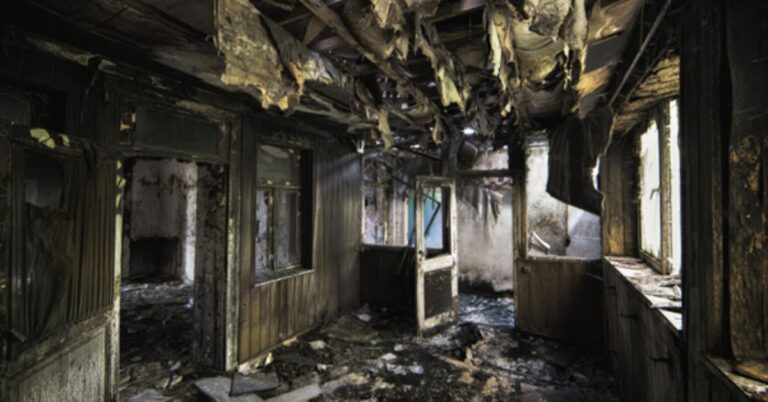 Fire-Damaged House